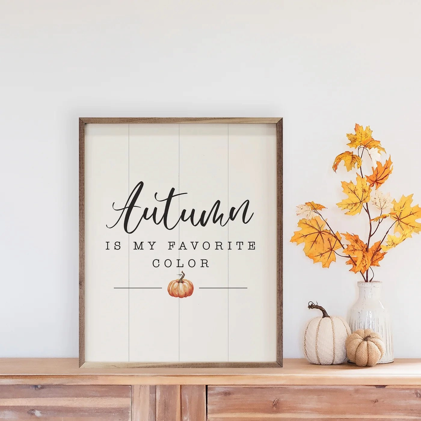 Autumn Is My Favorite Color Wood Framed Print