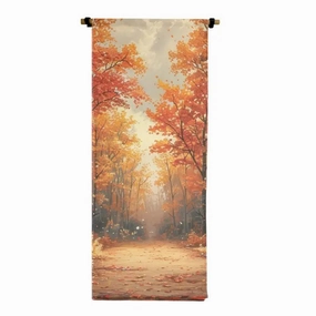 Autumn Woods Vertical Canvas Scroll 
