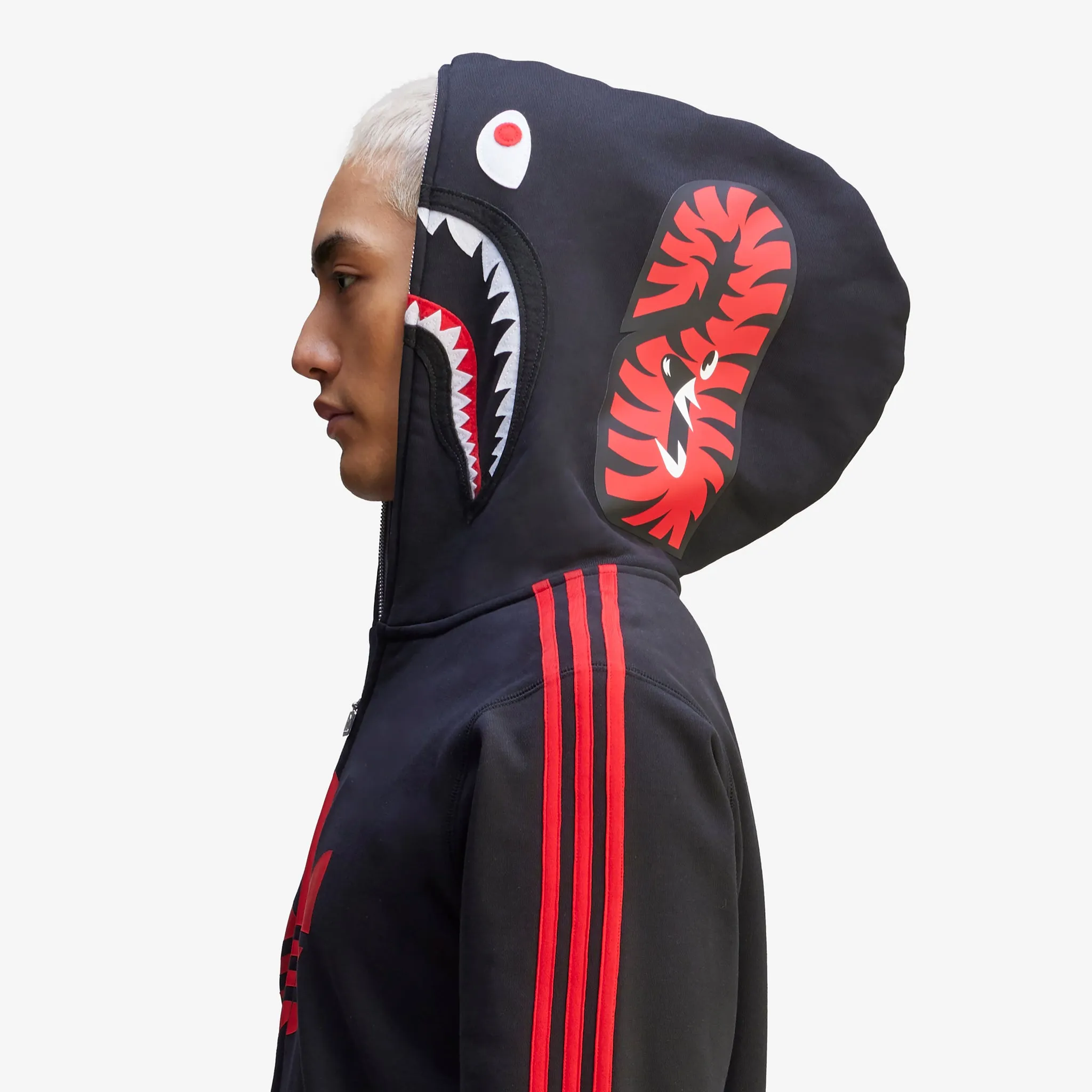 BAPE x Ultimate Shark Hoodie Black adidas Clothing