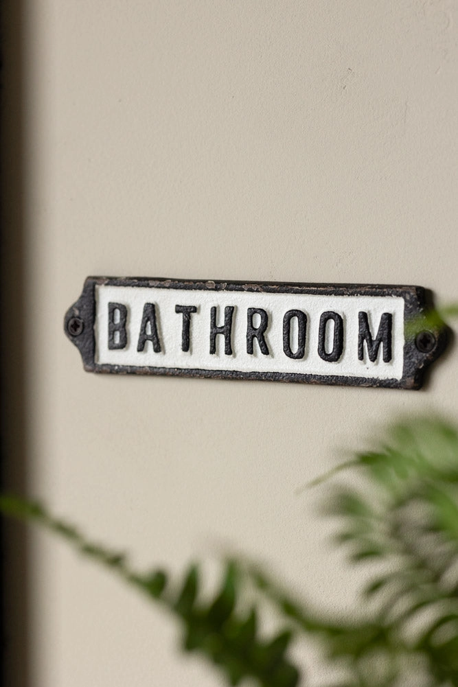 Bathroom Door Hanging Sign 