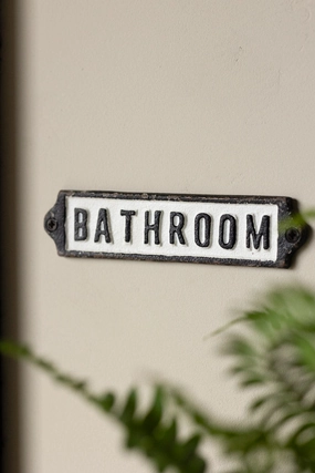 Bathroom Door Hanging Sign 