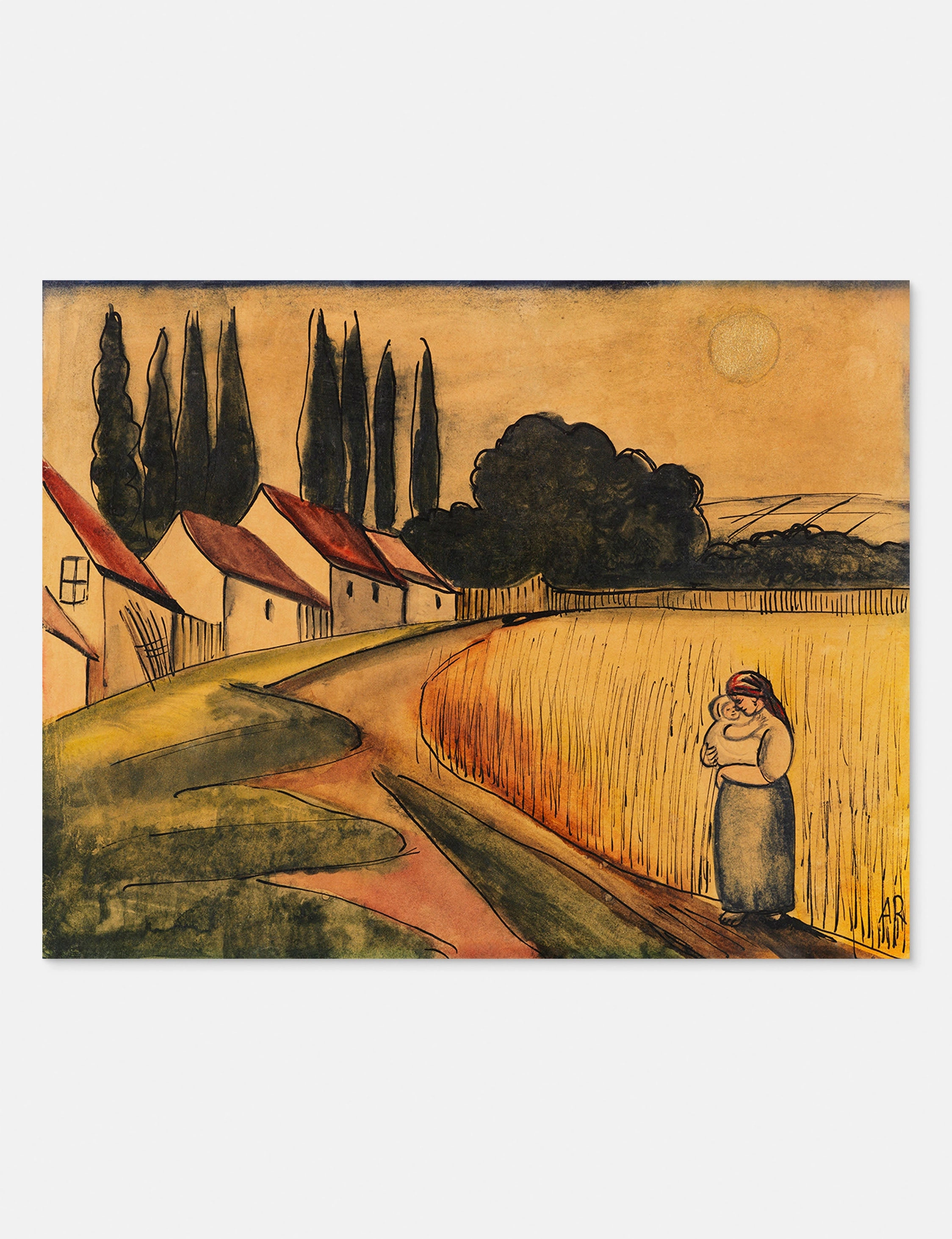 Bauerin mit Kind (Farmer's Wife with Child) Print by Anita Ree 