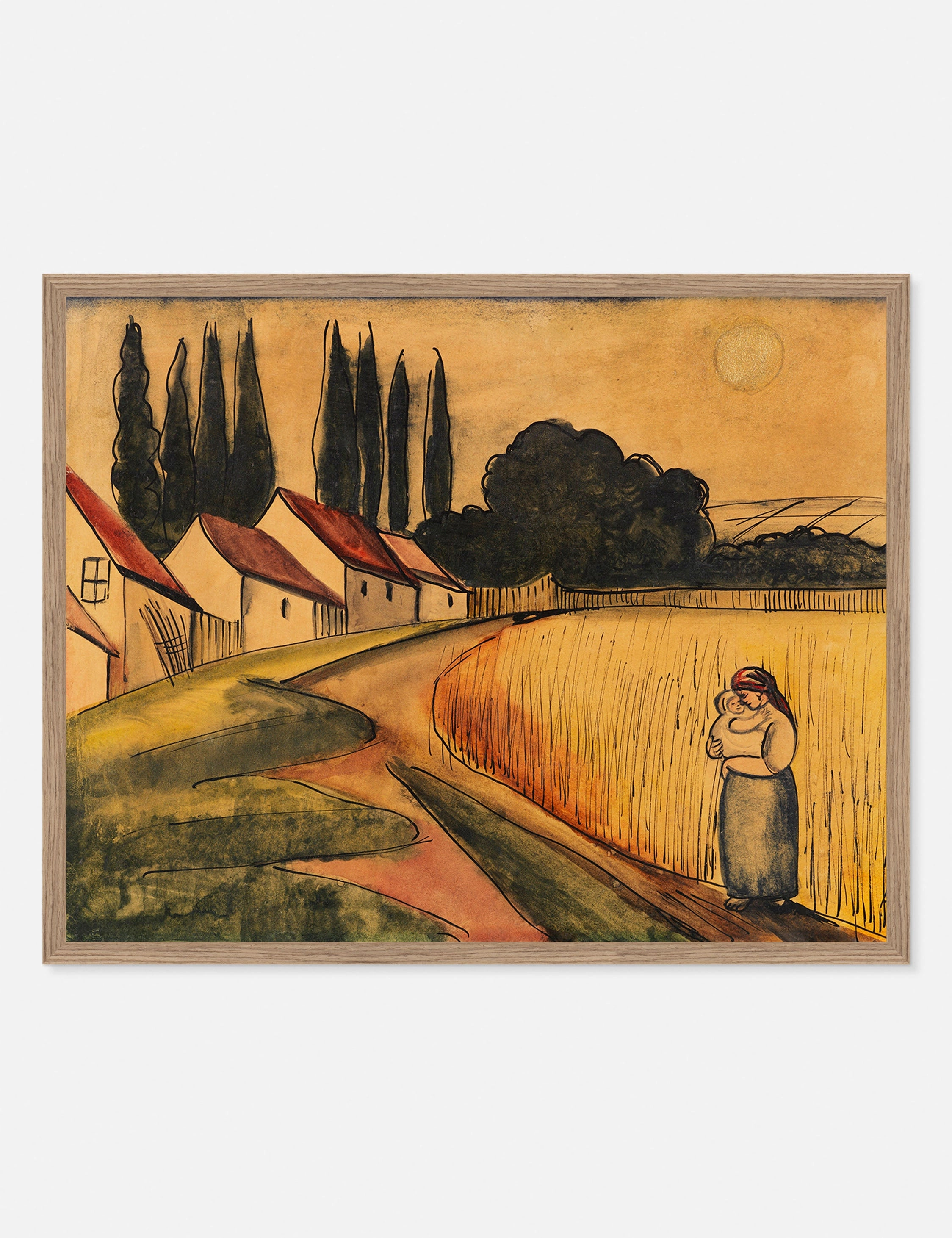 Bauerin mit Kind (Farmer's Wife with Child) Print by Anita Ree