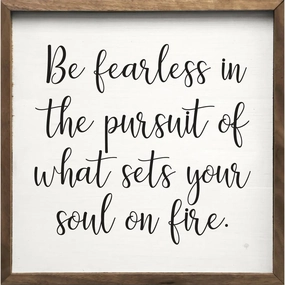 Be Fearless Wood Framed Print 