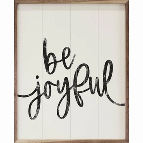Be Joyful Wood Framed Print 