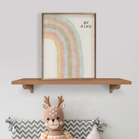 Be Kind Rainbow Wood Framed Print 