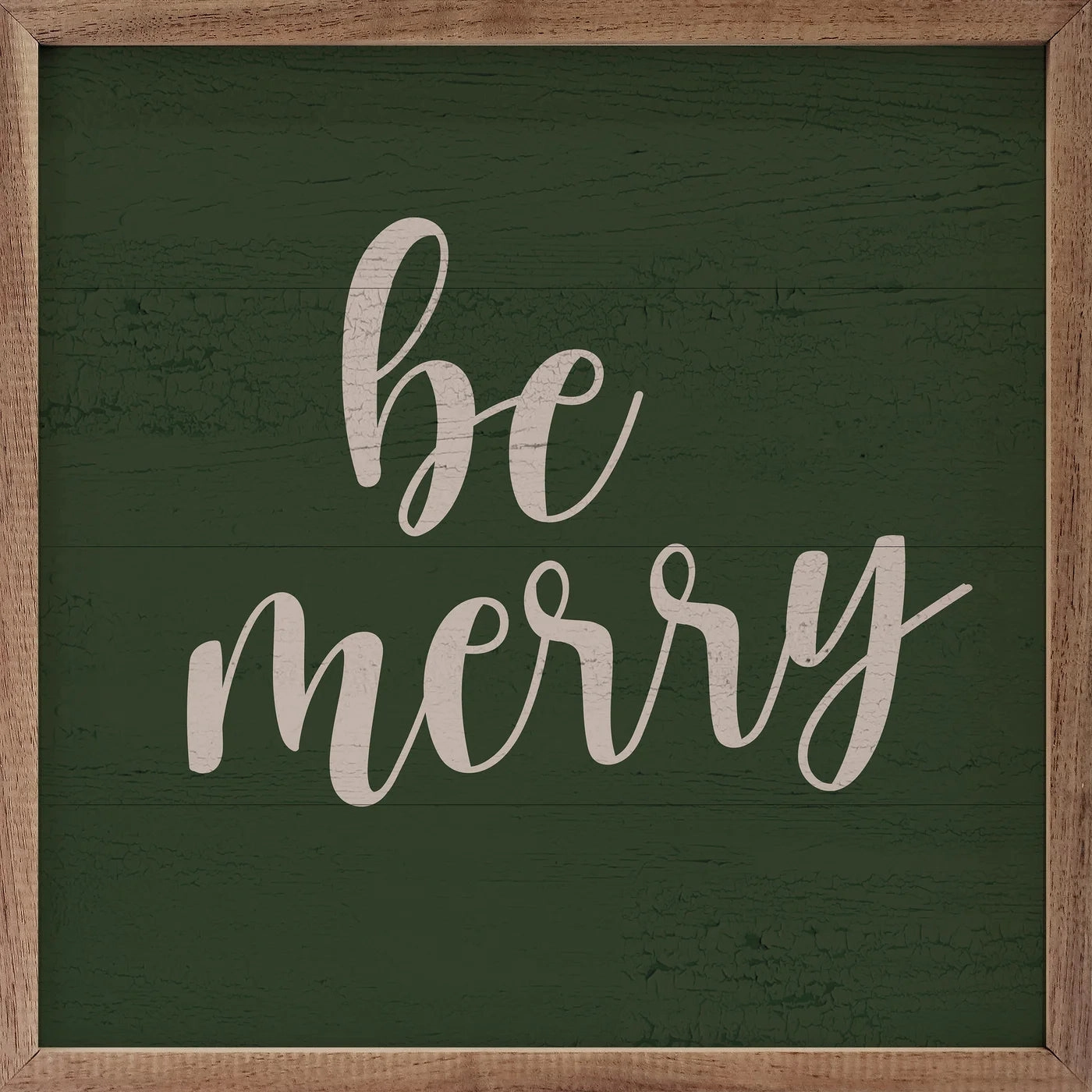 Be Merry Wood Framed Print 