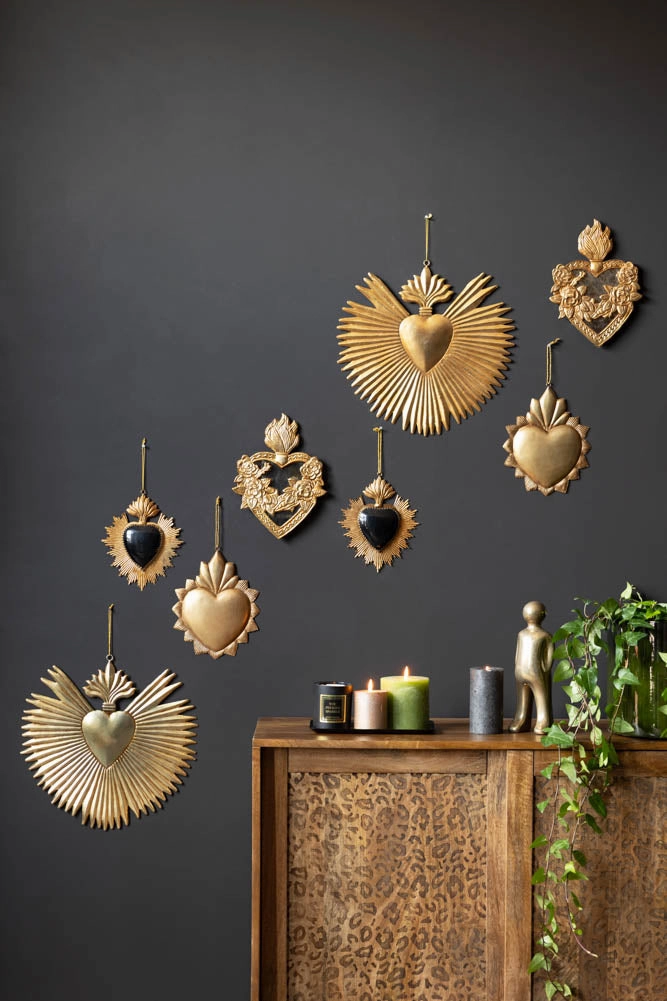 Beautiful Black Heart Star Hanging Ornament