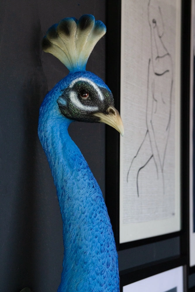 Beautiful Blue Peacock Head Wall Decoration