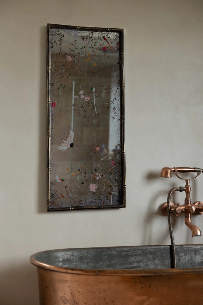 Beautiful Pink Chinoiserie Decorative Mirror