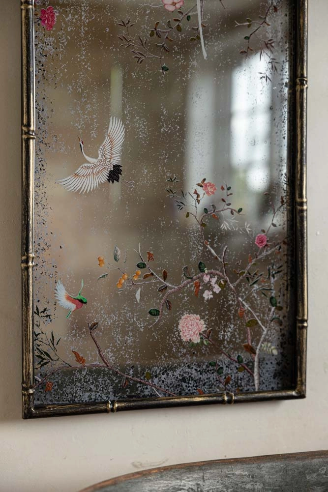 Beautiful Pink Chinoiserie Decorative Mirror