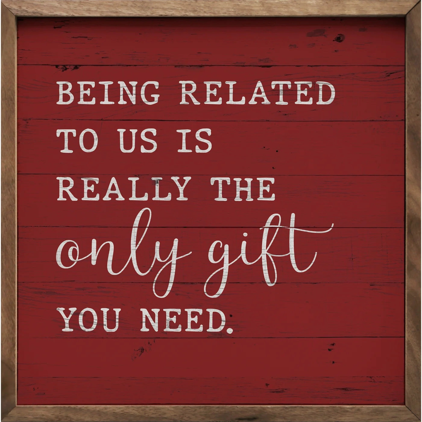 Being Related To Us Wood Framed Print 