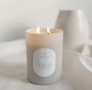 Belgian Linen 2 Wick Candle 