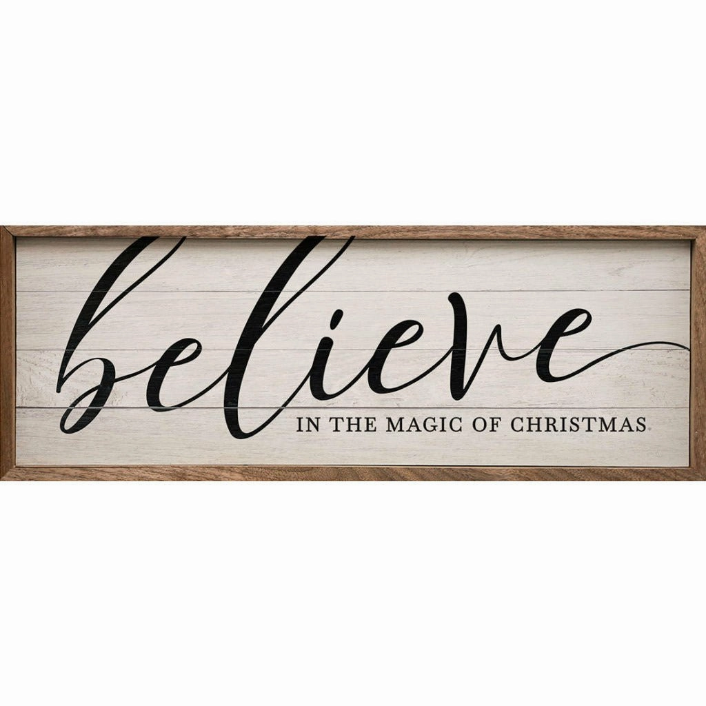 Believe In The Magic Of Christmas Wood Framed Print