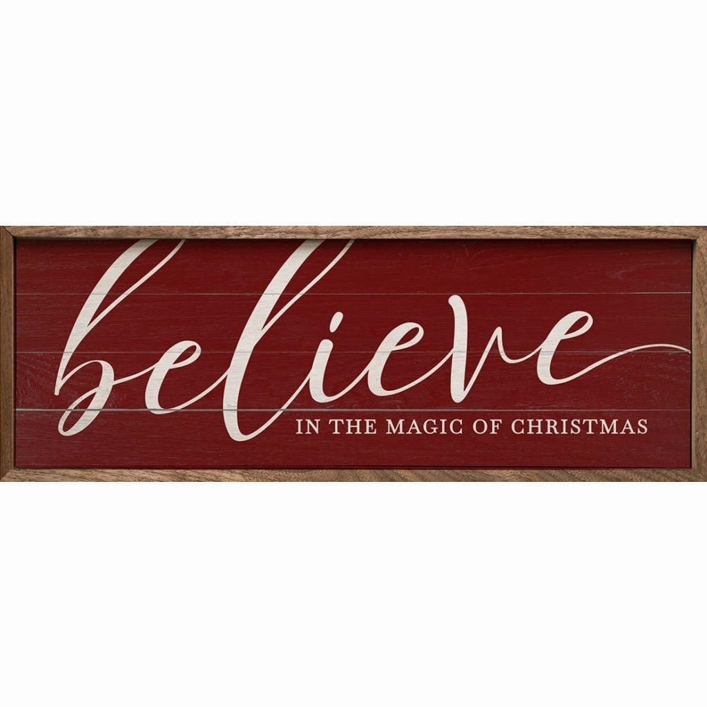 Believe In The Magic Of Christmas Wood Framed Print 