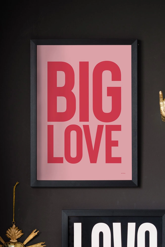 Big Love Red & Pink Art Print - Unframed 