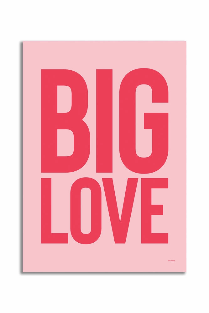 Big Love Red & Pink Art Print - Unframed