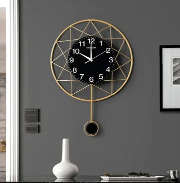 black daimond round   wall clock 