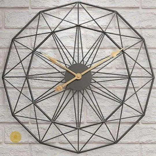 BLACK GOLDY GOLD WALL CLOCK