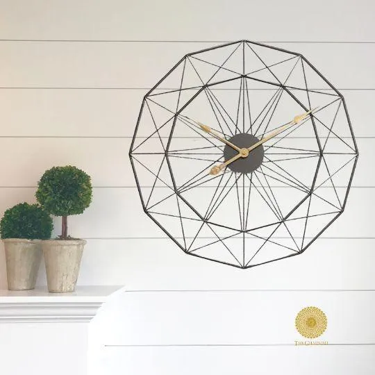 BLACK GOLDY GOLD WALL CLOCK 