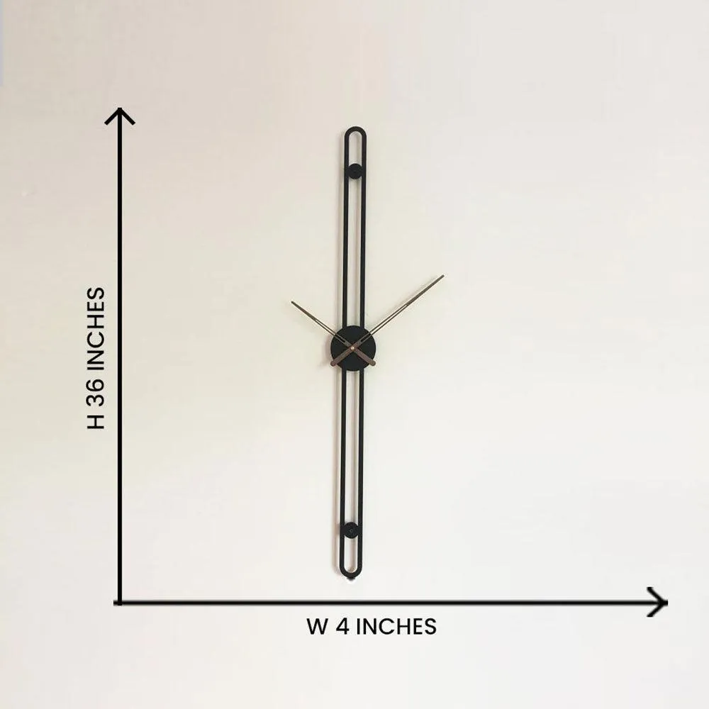 Black wall clock luxury