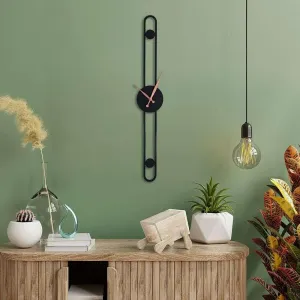 Black wall clock luxury 