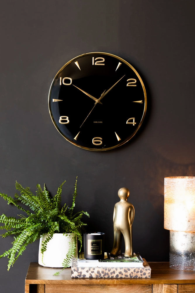 Black & Gold Wall Clock
