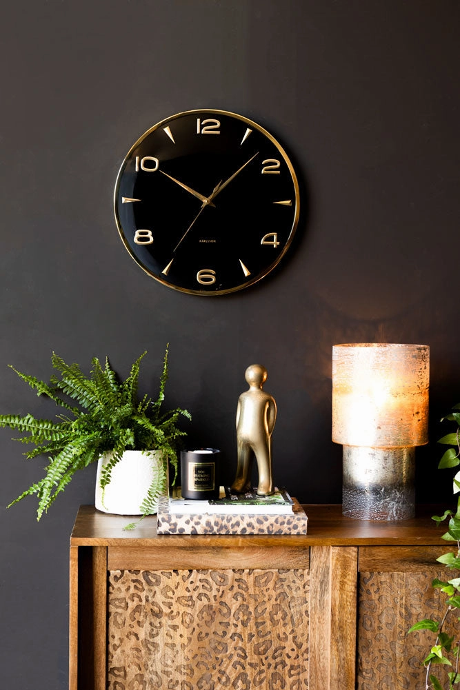 Black & Gold Wall Clock