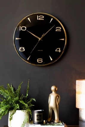 Black & Gold Wall Clock 