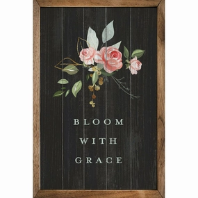 Bloom With Grace Wood Framed Print 