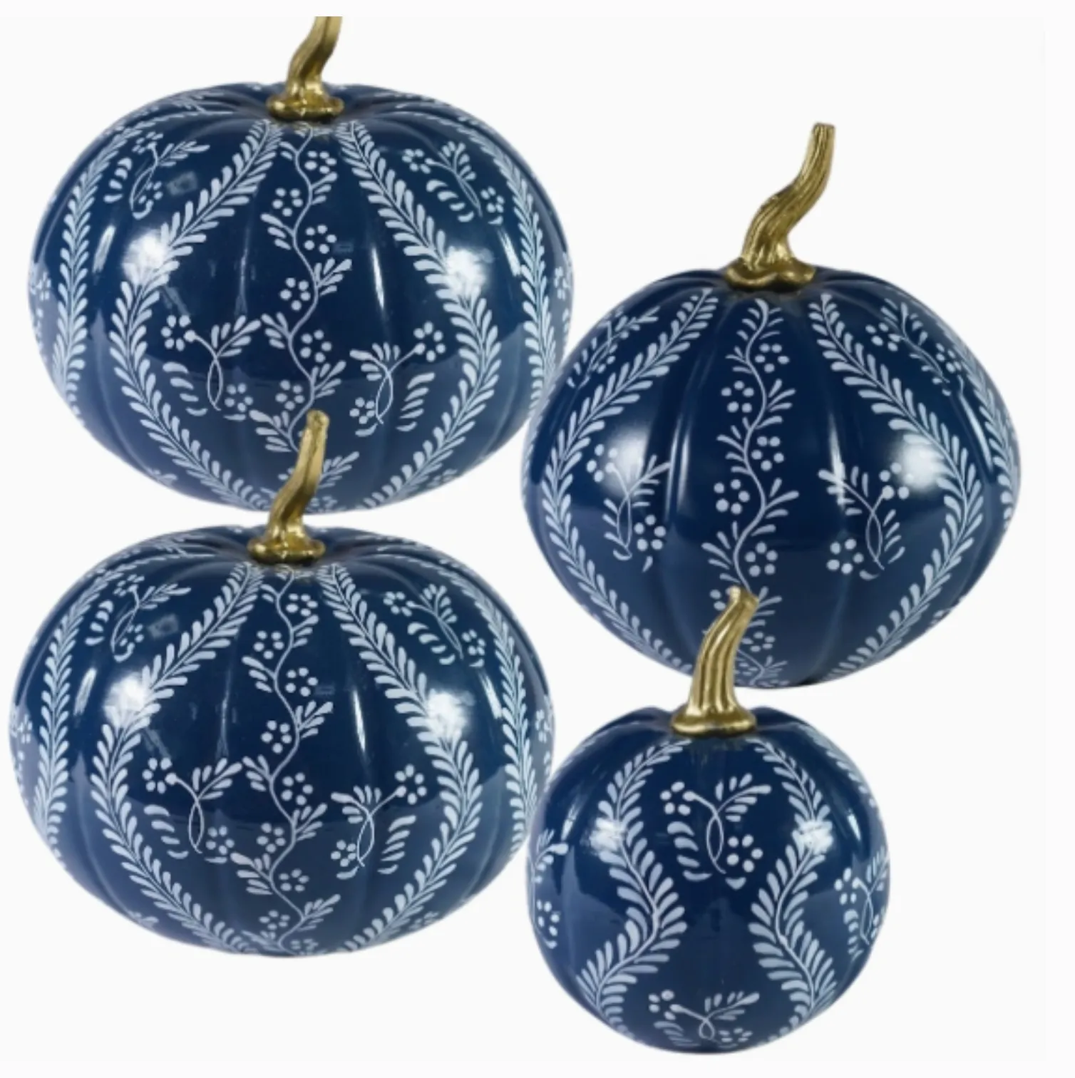 Blue Trellis and Vine Pumpkins 
