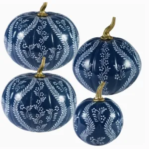 Blue Trellis and Vine Pumpkins 