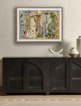 Blue Eyed Snake Woman Wall Art by Caroline Pinney 