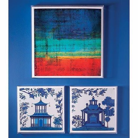 Blue Pagoda I Framed Wall Art
