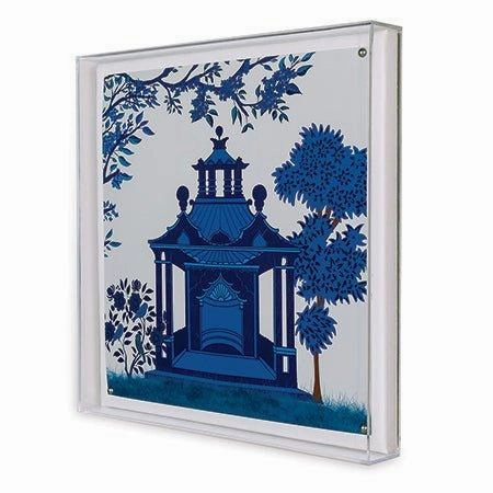 Blue Pagoda II Framed Wall Art