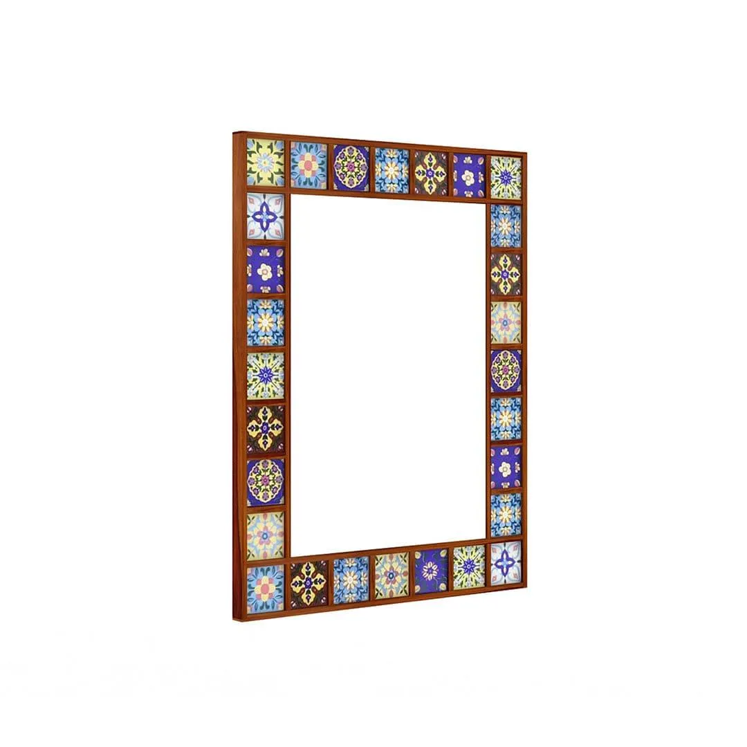 Boho Mirror With Sheesham Wood Frame
