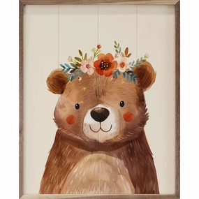 Boho Woodland Wood Framed Print 