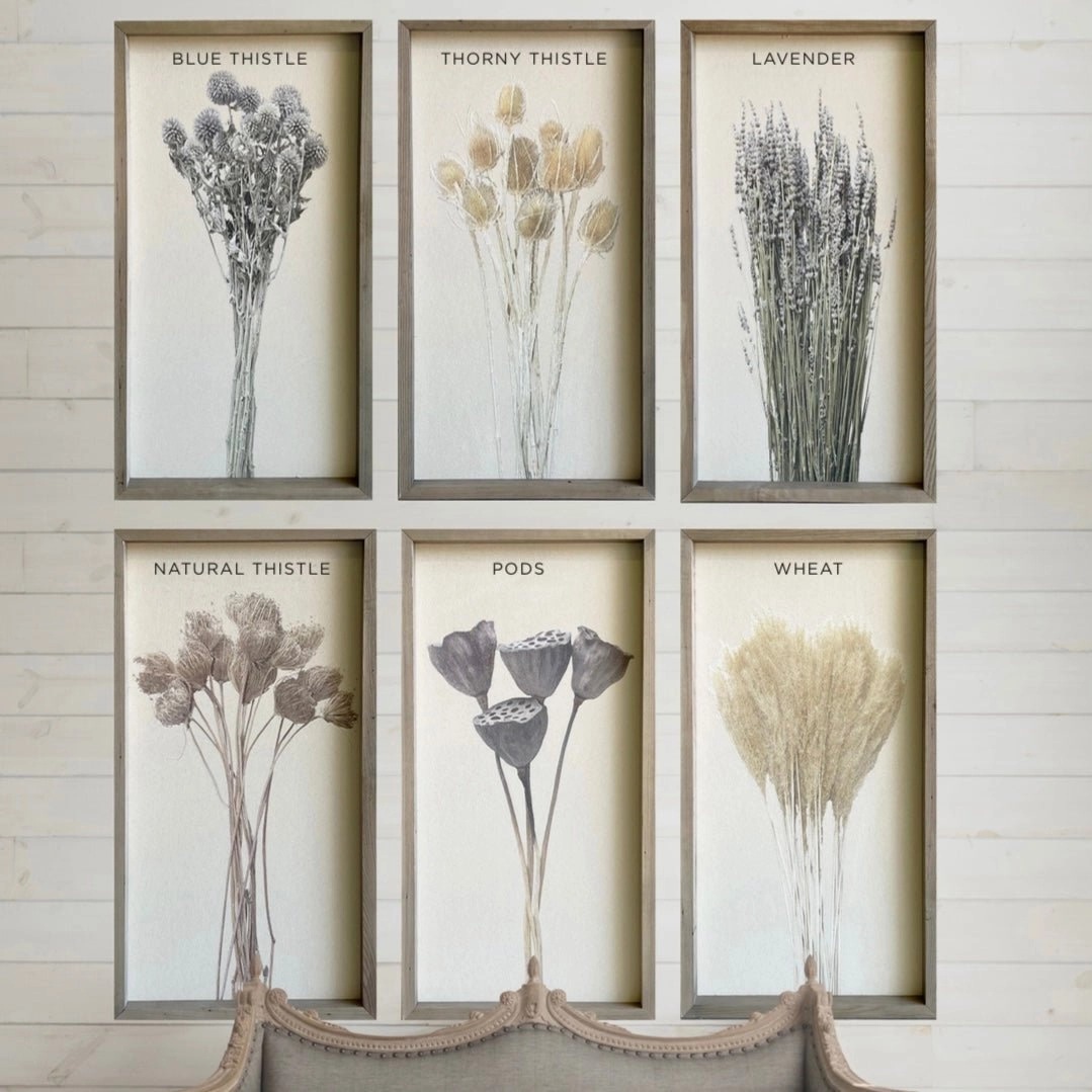 Botanical Canvas Print With Wood Frame