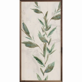 Botanical Panel 2 One Vine By Nina Blue Wood Framed Print 
