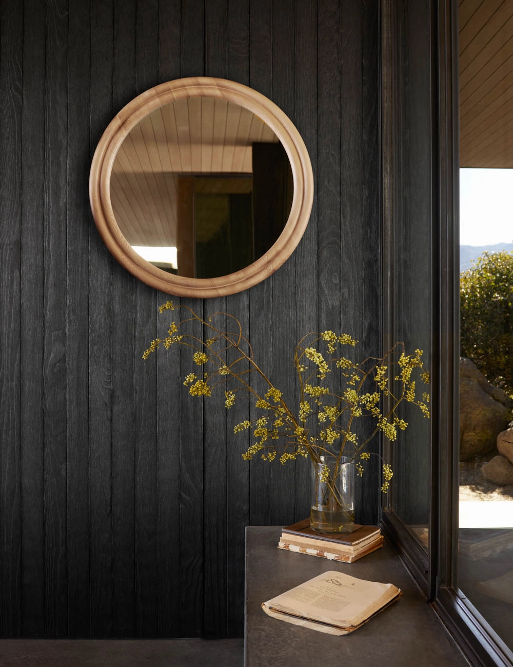 Bourdon Double-Framed Round Mirror 