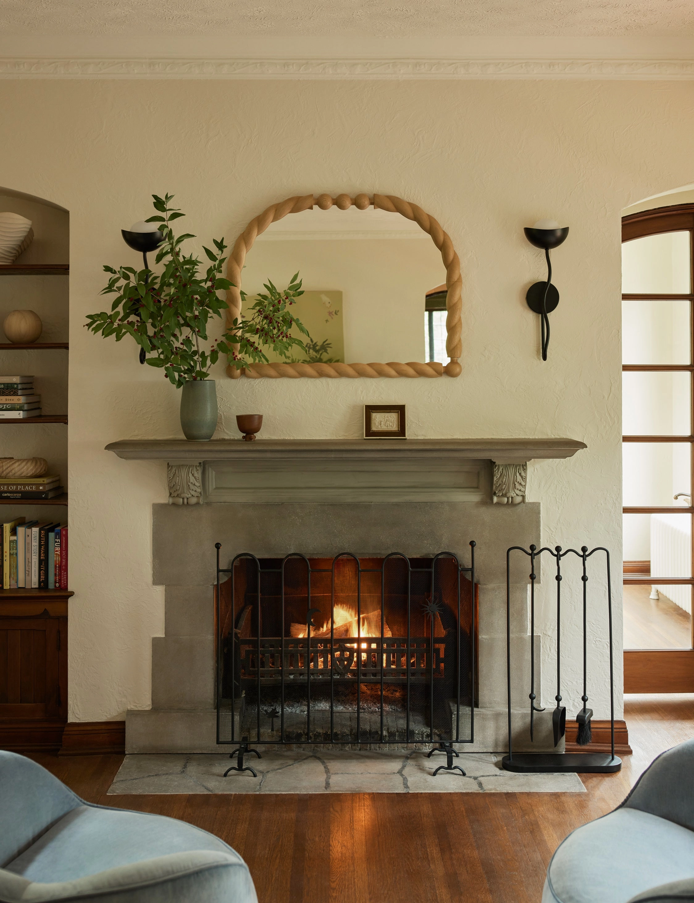 Braided Mantel Mirror by Sarah Sherman Samuel