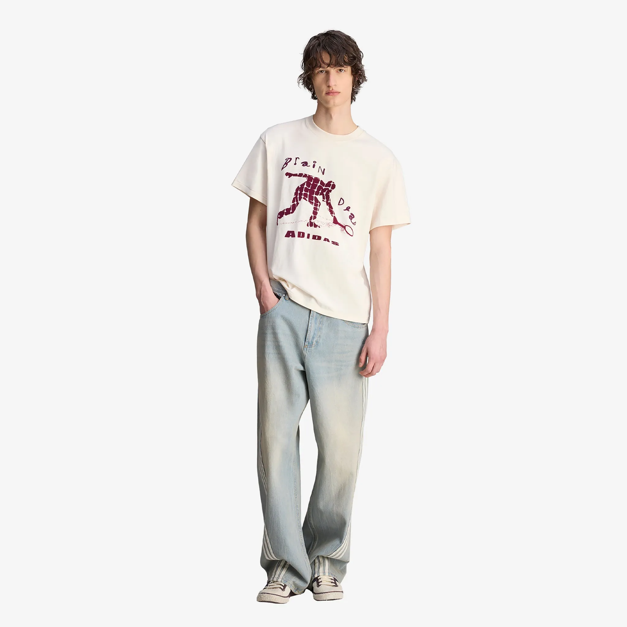 Brain Dead x T-Shirt Wonder White adidas Clothing