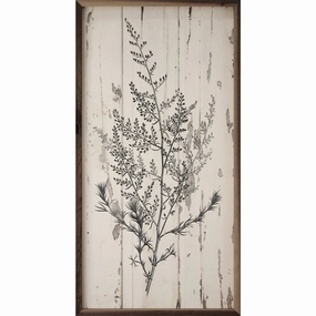 Branches Chippy Whitewash Wood Framed Print 