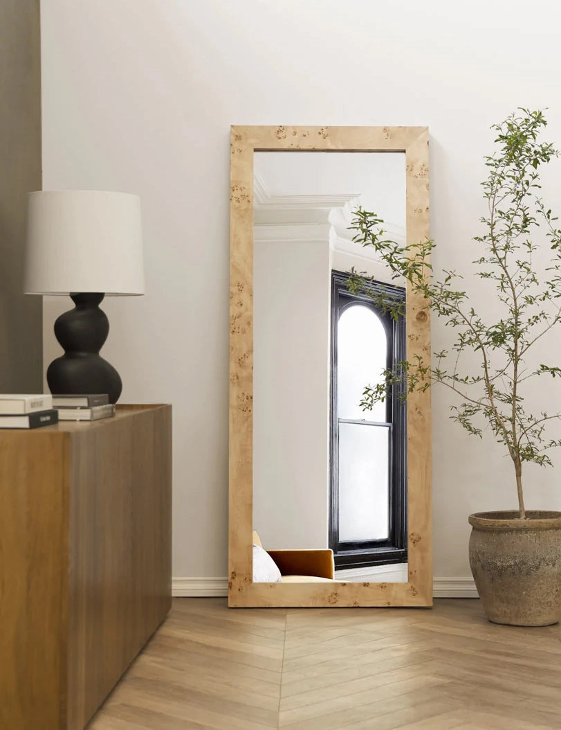 Bree Burl Wood Floor Mirror 
