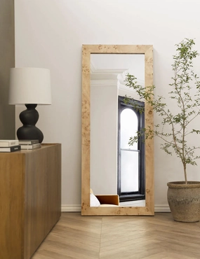 Bree Burl Wood Floor Mirror 