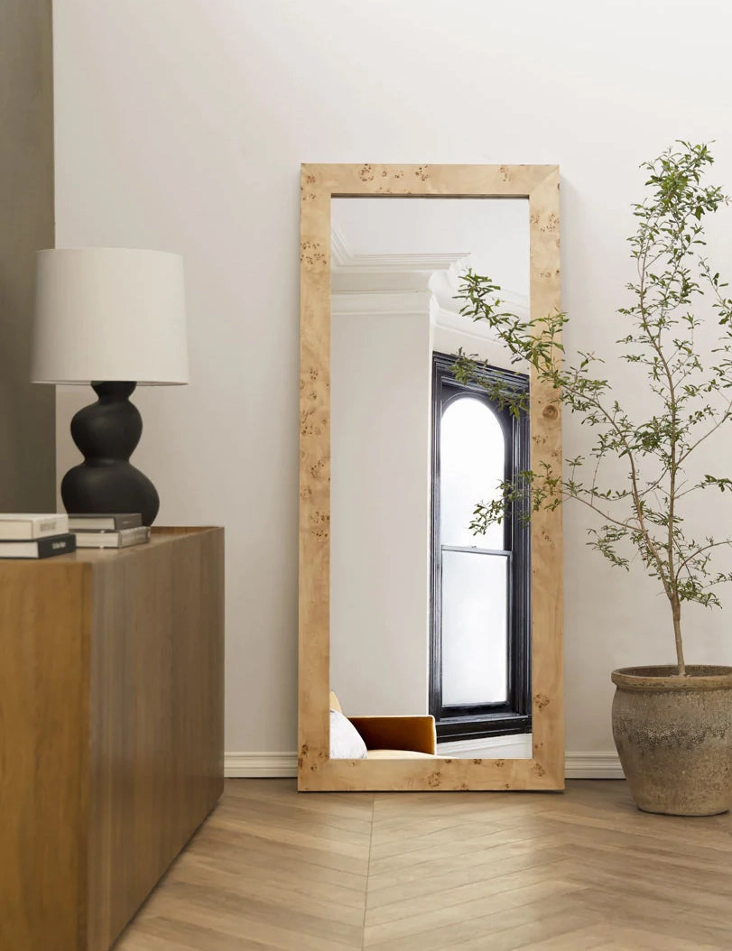 Bree Burl Wood Floor Mirror 