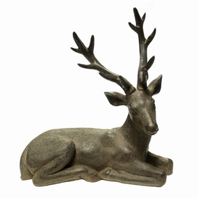 Brown Resin Deer, Sitting 