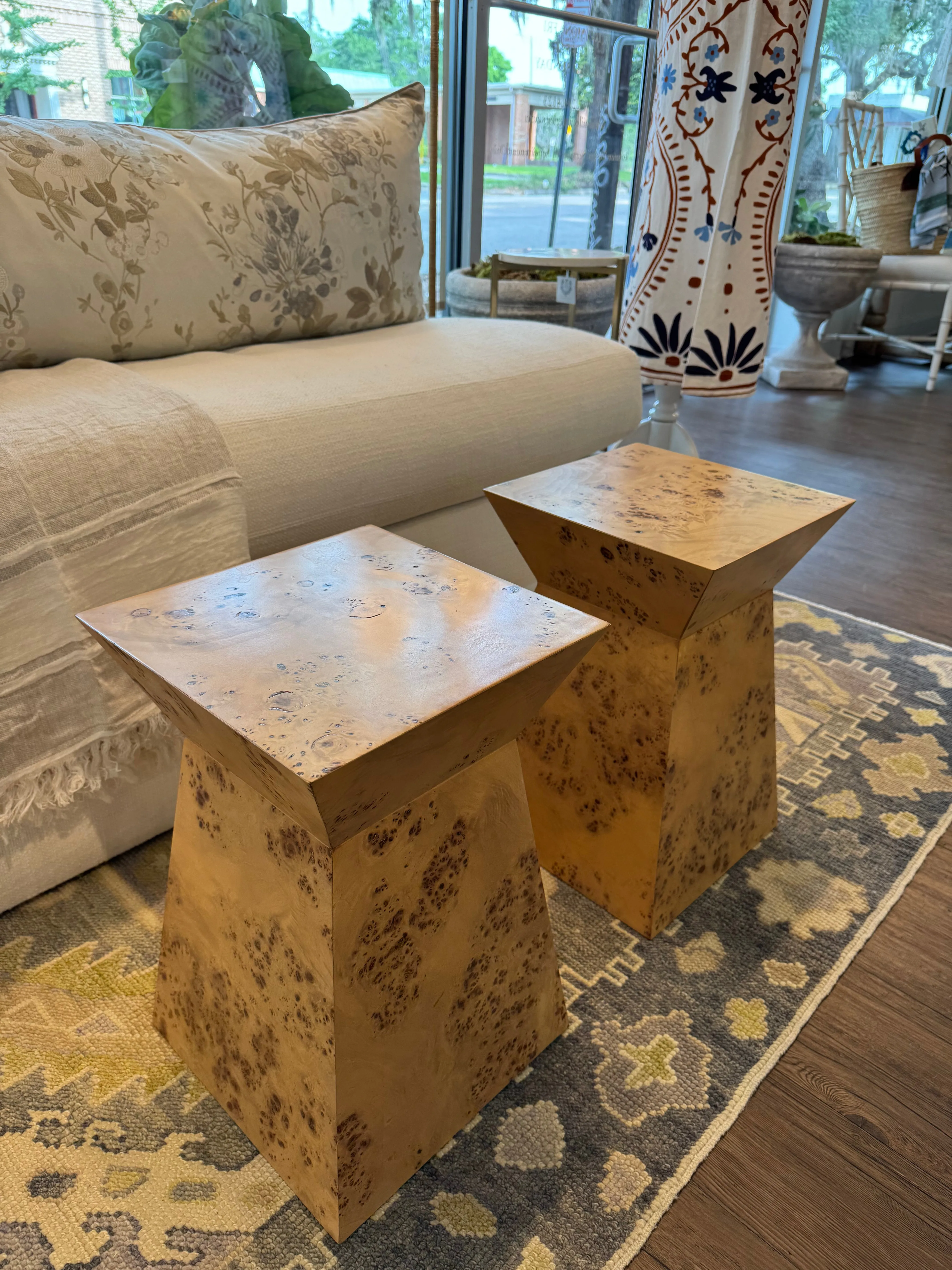 Browning Burl Side Table 