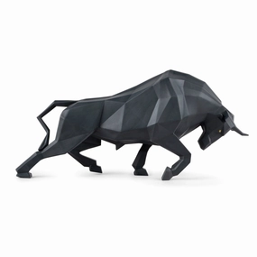 Bull Sculpture - Black matte 