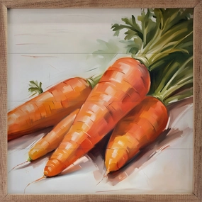 Bunch Of Carrots White Wood Framed Print 